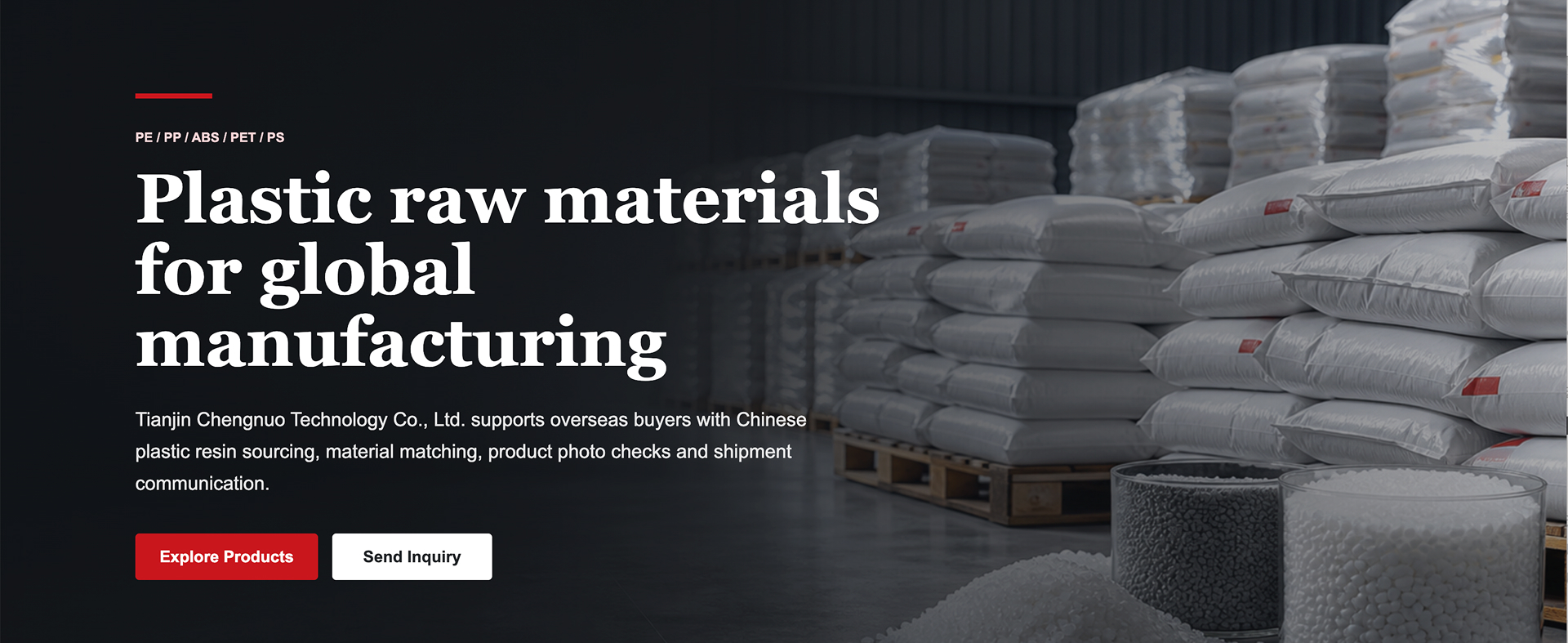 Η Tianjin Chengnuo Technology Co., Ltd. υποστηρίζει τους διεθνείς αγοραστές στην προμήθεια κινεζικών πλαστικών ρητινών, την αντιστοίχιση υλικών, τον έλεγχο φωτογραφιών προϊόντων και την επικοινωνία για τις αποστολές.